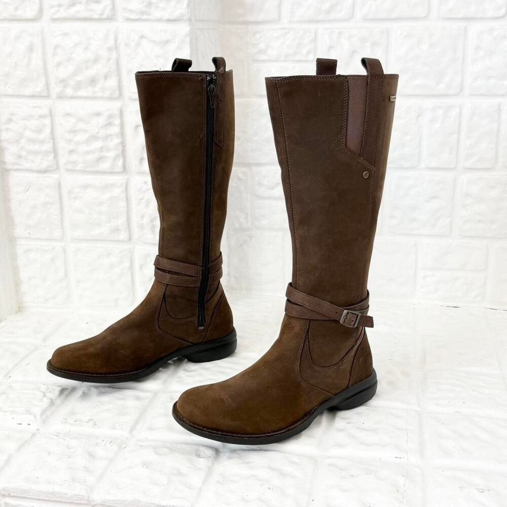 ✦ Chunky Brown Leather Riding Boots ✦